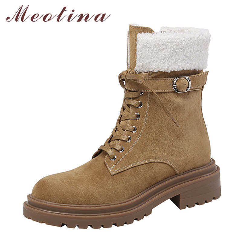 Meotina Med Heel Motorcycle Boots Women Ankle Boots Lace Up Chunky Heel Shoes Buckle Zipper Female Short Boots Autumn Winter 40 210608, Brown
Meotina Med Heel Motorcycle Boots Women Ankle Boots Lace Up Chunky Heel Shoes Buckle Zipper Female Short Boots Autumn Winter 40 210608, Brown
