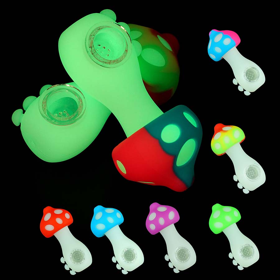 glow in the dark Mushroom smoking pipe mini hand pipes silicone water bongs dab rig oil bong
glow in the dark Mushroom smoking pipe mini hand pipes silicone water bongs dab rig oil bong