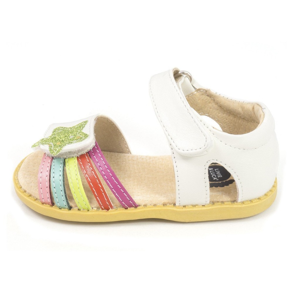 Livie & Luca New Fashion Children Shoes Toddler Girls Sandals Kids Boys Genuine Leather Closed Toes Free Shipping 210306