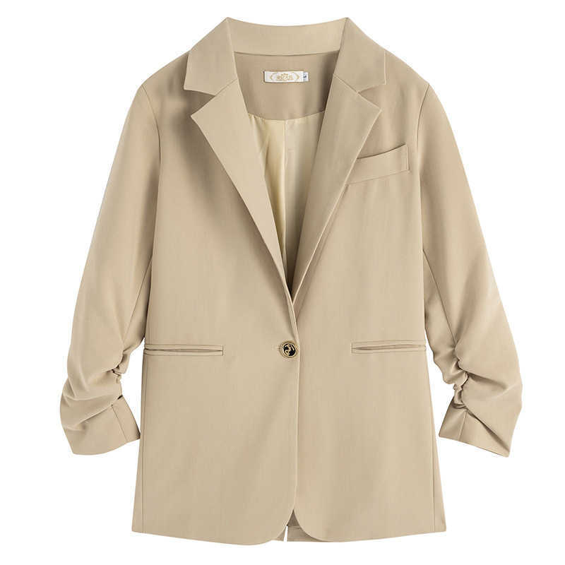 L-5XL Plus Size Women's Jacket Small Suit High Quality Temperament Loose Mid-length Ladies Blazer Office Coat Female 210527, Apricot
L-5XL Plus Size Women's Jacket Small Suit High Quality Temperament Loose Mid-length Ladies Blazer Office Coat Female 210527, Apricot