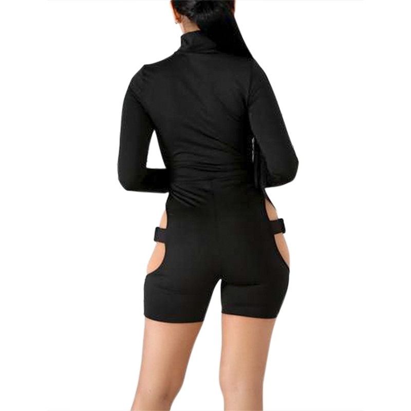 Echoine Summer Tracksuit Women Skinny Sport Playsuit fitness Bodysuit Sexy Rompers Biker Shorts hollow out Club Outfits T200610