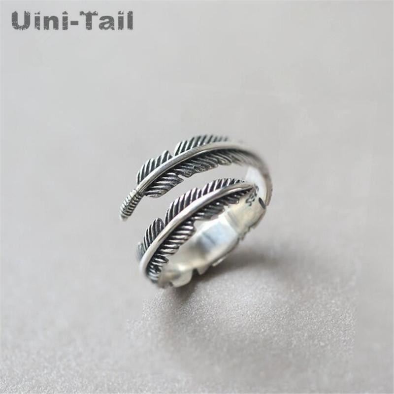 Cluster Rings Retro High-quality 925 Sterling Silver Jewelry Thai Female Personality Feathers Arrow Open Ring Gift Of Choice, Golden;silver
Cluster Rings Retro High-quality 925 Sterling Silver Jewelry Thai Female Personality Feathers Arrow Open Ring Gift Of Choice, Golden;silver