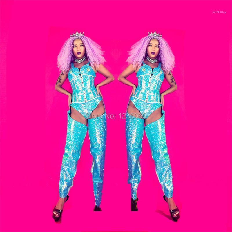 Party Decoration Blue Color Nightclub DJ DS Women Stage Performance Costumes With Wigs Crown Evening Event Dress Dance Team Clothes Outfit
Party Decoration Blue Color Nightclub DJ DS Women Stage Performance Costumes With Wigs Crown Evening Event Dress Dance Team Clothes Outfit