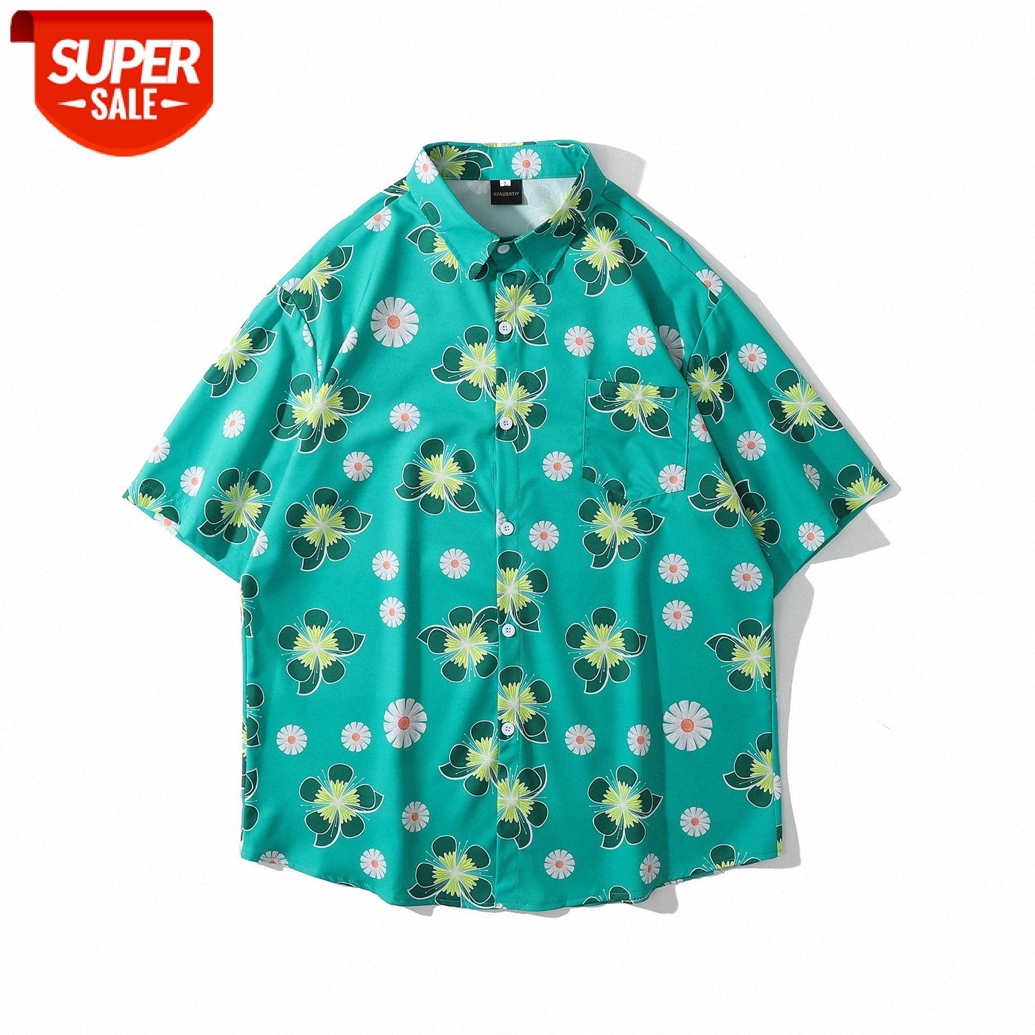 Flowing floral couple shirt bf Harajuku style loose casual men and women Weiyi beach short-sleeved flower #5V34, White;black
Flowing floral couple shirt bf Harajuku style loose casual men and women Weiyi beach short-sleeved flower #5V34, White;black
