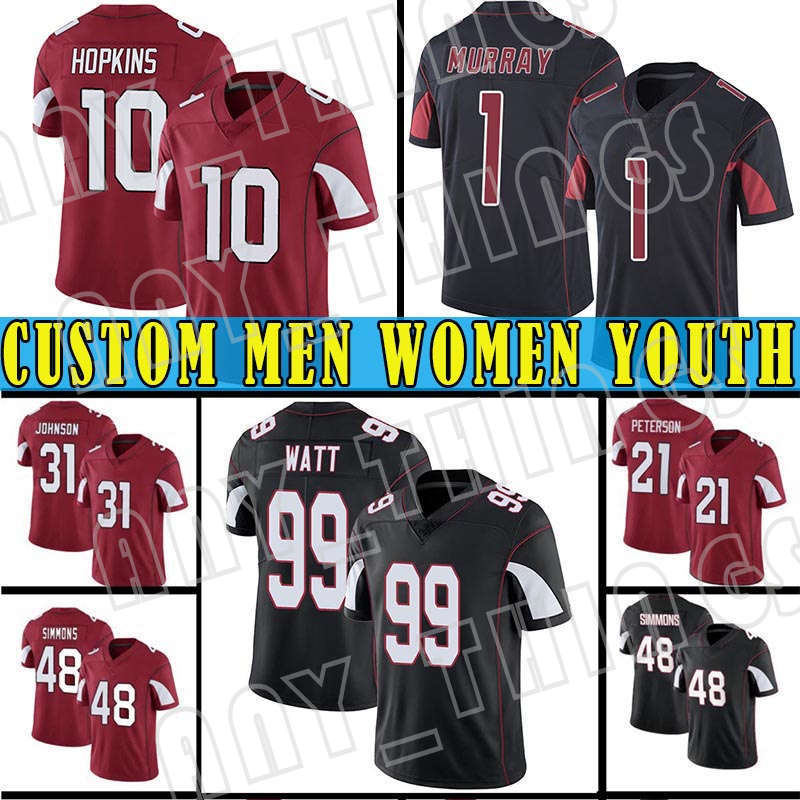 99 J.J. Watt Custom 1 Kyler Murray Men 10 DeAndre Hopkins 11 Larry Fitzgerald Football Jersey Budda Baker Pat Tillman Zaven Collins Chandler Jones David Johnson, Custom men(hongque)
99 J.J. Watt Custom 1 Kyler Murray Men 10 DeAndre Hopkins 11 Larry Fitzgerald Football Jersey Budda Baker Pat Tillman Zaven Collins Chandler Jones David Johnson, Custom men(hongque)