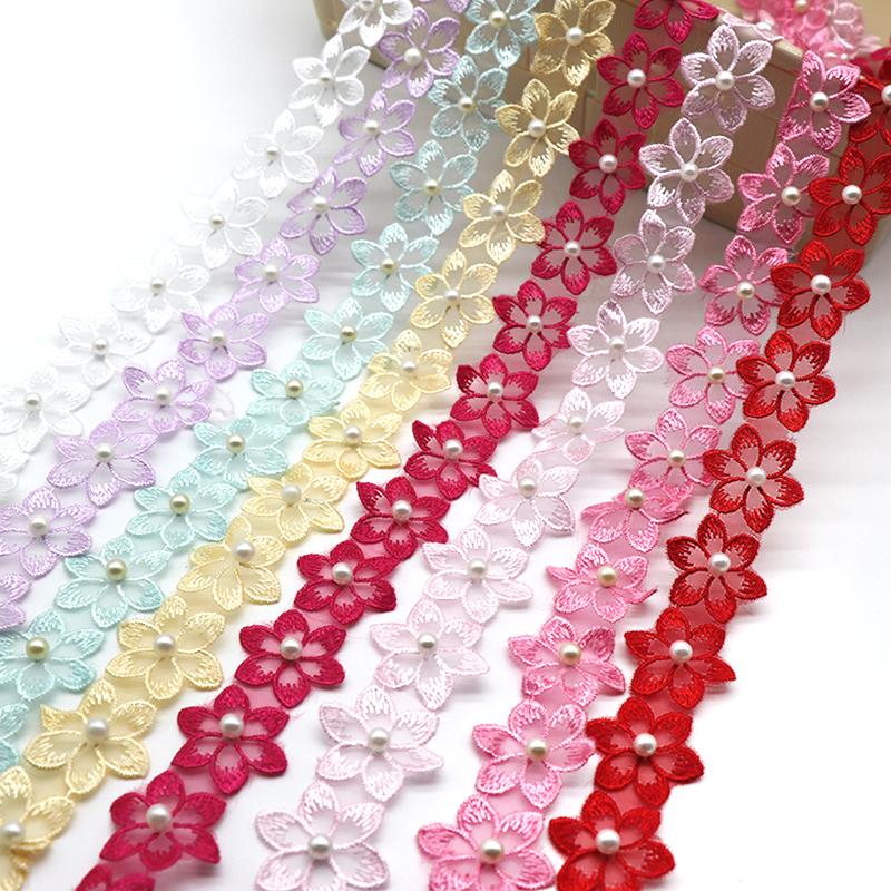 Ribbon H696 Pearl Flower Soluble Organza Lace Trim Knitting Wedding Embroidered DIY Patchwork Sewing Supplies Craft, Pink;blue
Ribbon H696 Pearl Flower Soluble Organza Lace Trim Knitting Wedding Embroidered DIY Patchwork Sewing Supplies Craft, Pink;blue
