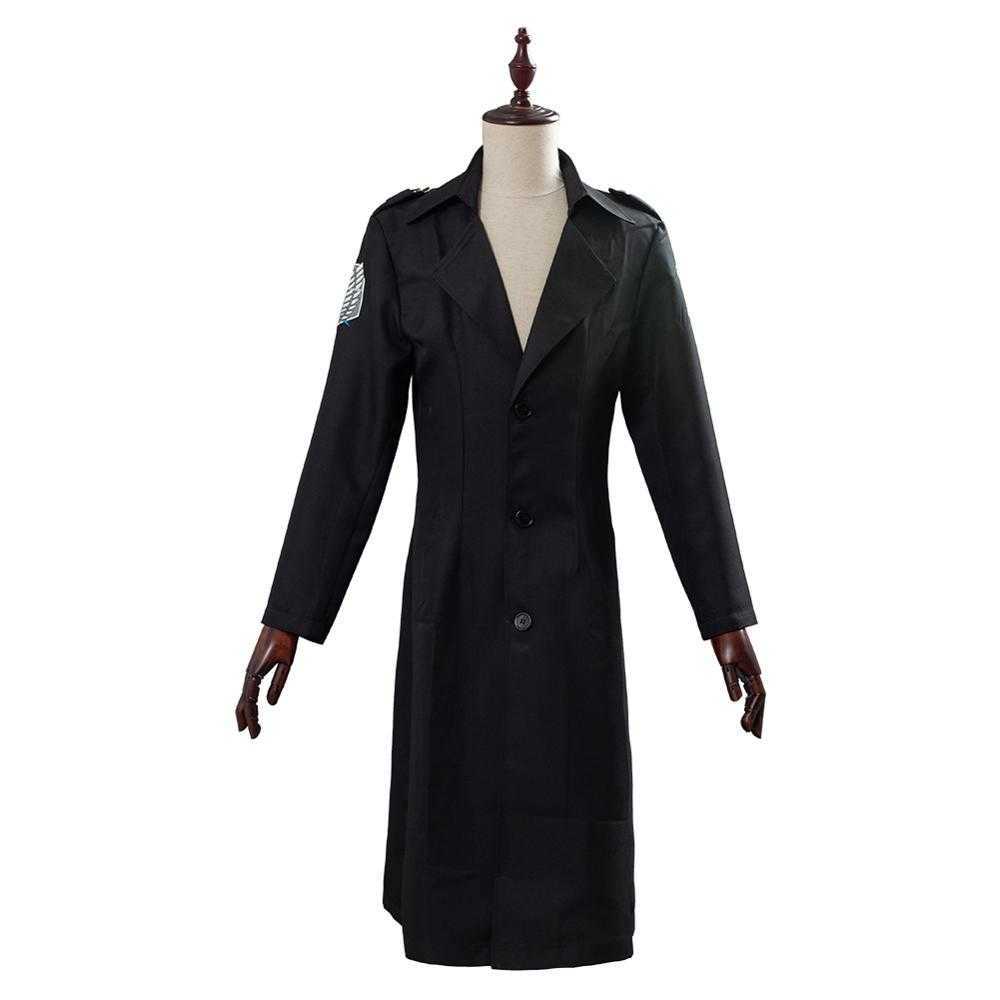 Attack on Titan Levi Rivaille Jacket Cloak Halloween Cosplay Costume Men Women Anime Trench Coat Y0913