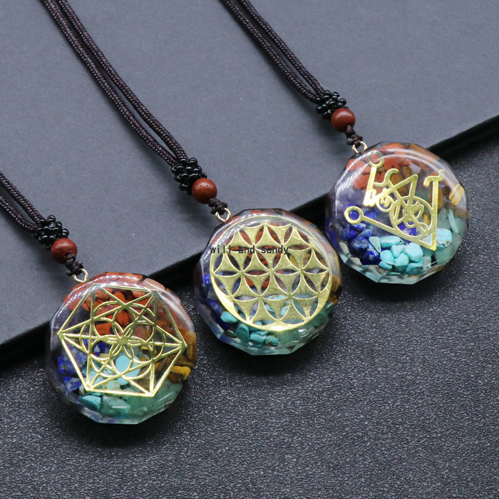Seven Chakra Natural Stones Orgonite Pendant Necklace Crystal Precious Stone Gravel Meditation 7 Yoga Chakra Pendant Necklaces Fashion Jewelry Will and Sandy
Seven Chakra Natural Stones Orgonite Pendant Necklace Crystal Precious Stone Gravel Meditation 7 Yoga Chakra Pendant Necklaces Fashion Jewelry Will and Sandy