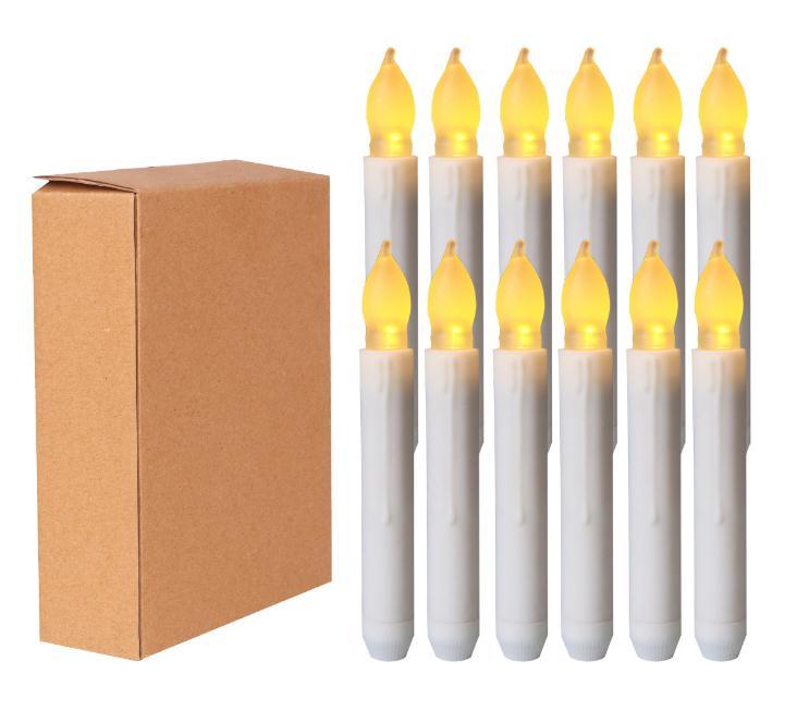 Led Light Cone Candles Electronic Taper Candle Battery Operated Flameless For Wedding Birthday Party Decorations Wholesale