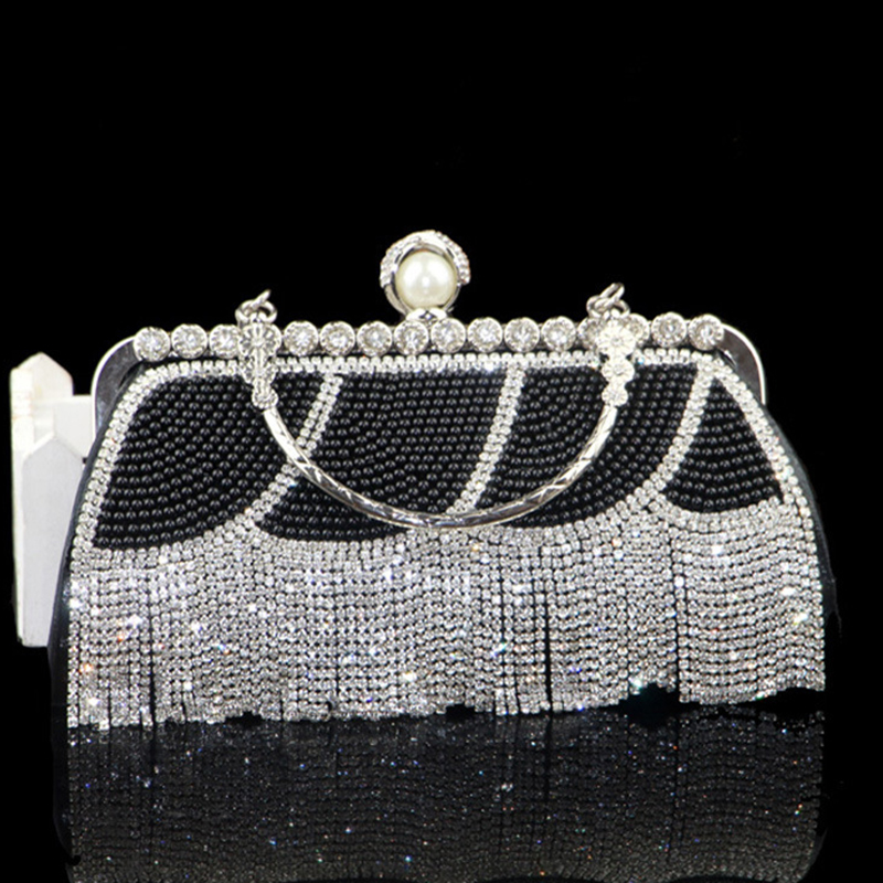Party Purse Women's Wedding Gold Evening Clutch Bag Diamond Crystal Tassel Pearl Elegant Mini Handbag, White
Party Purse Women's Wedding Gold Evening Clutch Bag Diamond Crystal Tassel Pearl Elegant Mini Handbag, White