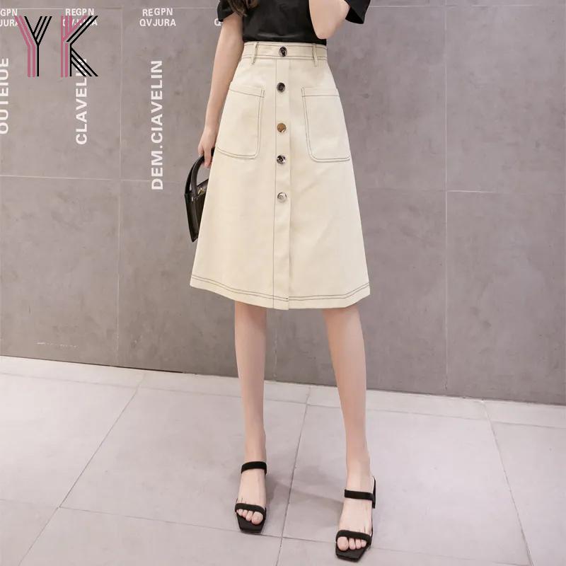 Skirts Elegant High Waist For Women Summer Knee Office Lady Button Streetwear Clothes 2021 Mujer Faldas, White
Skirts Elegant High Waist For Women Summer Knee Office Lady Button Streetwear Clothes 2021 Mujer Faldas, White