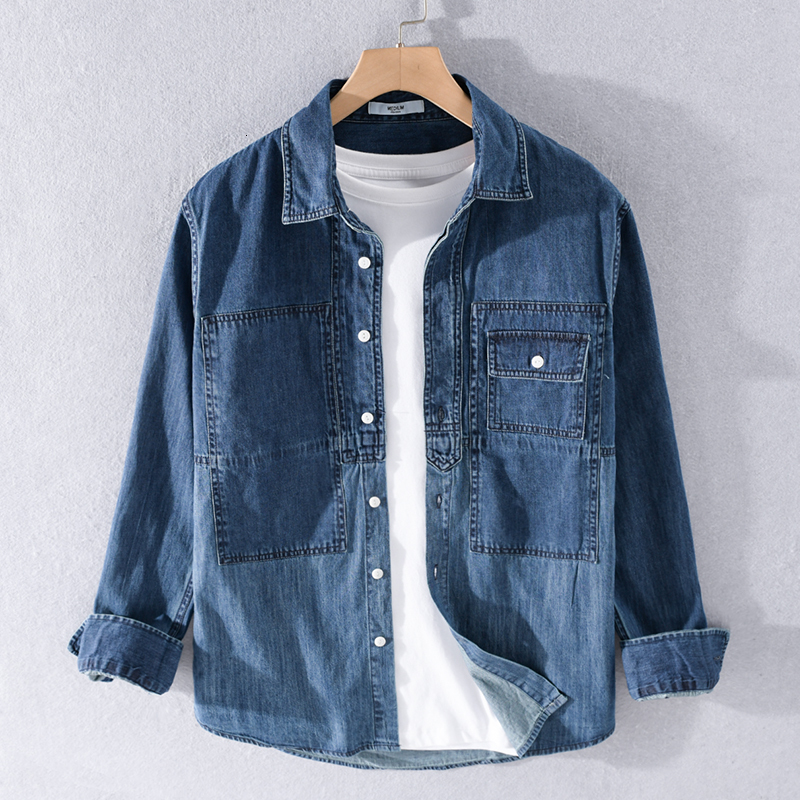 2021 New Outono Nova Marca Denim Masculina De Algodo Azul Camisas Para Casual Confortvel Camisa Dos Homens Na Moda Slida V2ay, Dark blue
2021 New Outono Nova Marca Denim Masculina De Algodo Azul Camisas Para Casual Confortvel Camisa Dos Homens Na Moda Slida V2ay, Dark blue