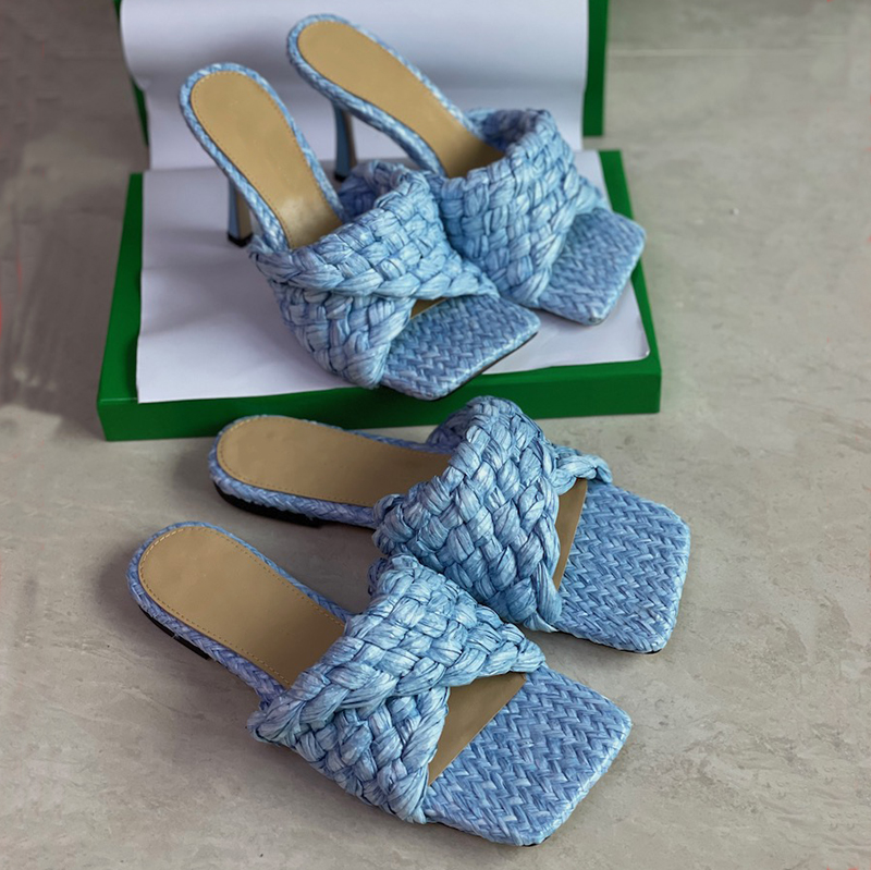 Women Stretch sandal Designer Slides affia Mule sandals squared toe Flat Slippers Leather Weave 9cm High Heels Sexy Wedding Dress Shoes With Box 35-42 NO 311, Sock
Women Stretch sandal Designer Slides affia Mule sandals squared toe Flat Slippers Leather Weave 9cm High Heels Sexy Wedding Dress Shoes With Box 35-42 NO 311, Sock