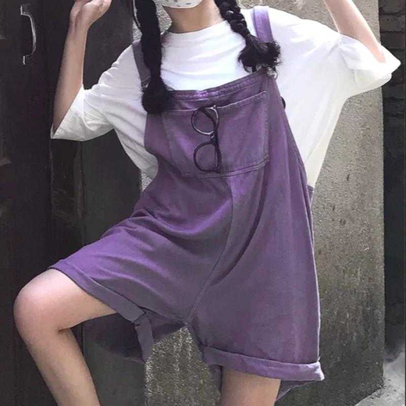 Denim suspenders shorts women summer Korean playful girl students loose wide-leg fifth Overalls with 210526, 6679 purple
Denim suspenders shorts women summer Korean playful girl students loose wide-leg fifth Overalls with 210526, 6679 purple