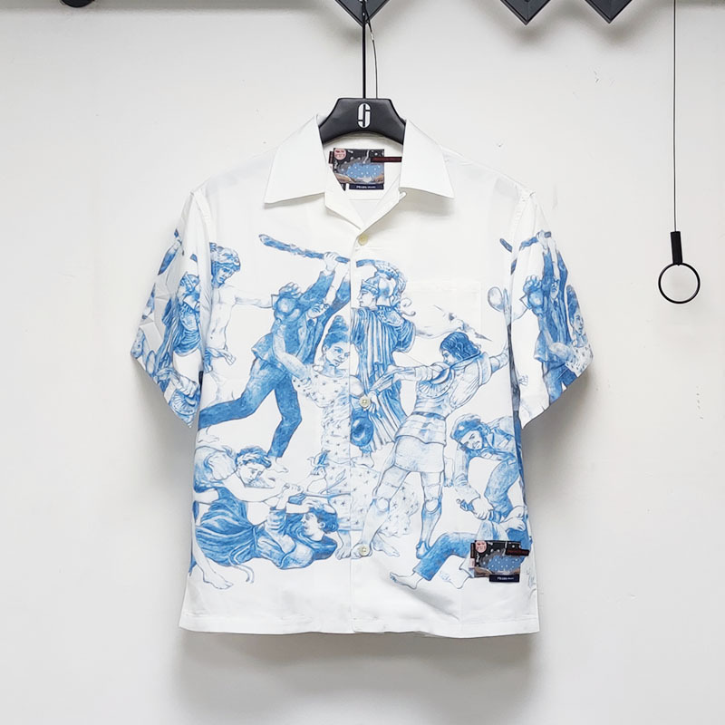 High quality PRAD' impossible true love Print Shirt loose print high street short sleeve shirt, White
High quality PRAD' impossible true love Print Shirt loose print high street short sleeve shirt, White
