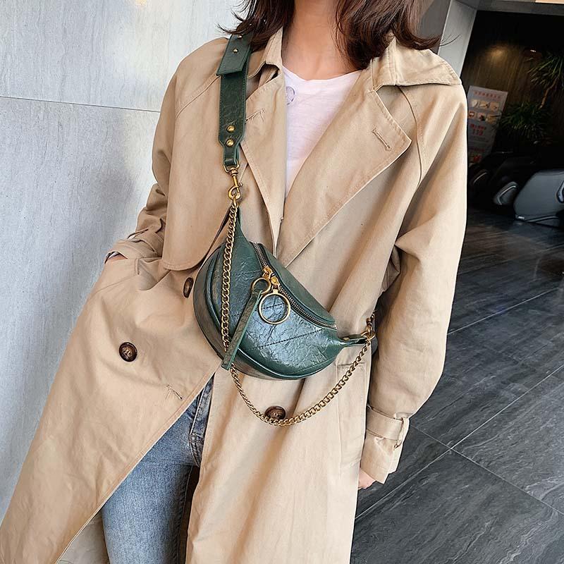 vintage Solid Color Pu Leather Crossbody Bags For Women 2021 fashion Shoulder Purses Messenger Bag Lady Chain Travel Handbags
