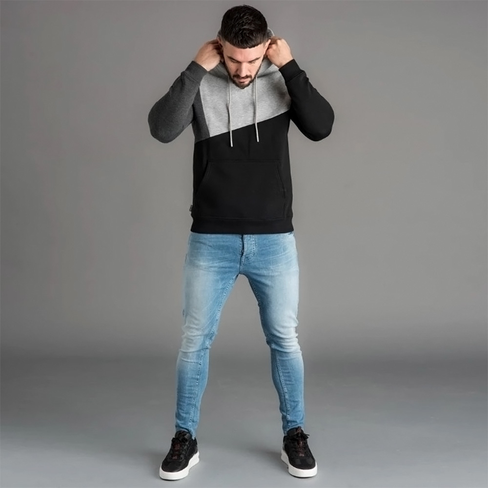 Mens Hoodies Sweatshirt Streetwear Patchwork Hoody Pullover Black White Hoodie Men Winter Fleece Sweatshirts Clothing 201104