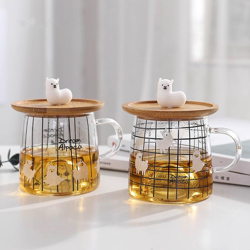 Mugs Cute 3D Alpaca Glass Mug With Bamboo Lid,Heat-resistant Morning Milk Coffee Tea Breakfast Cup For Gifts
Mugs Cute 3D Alpaca Glass Mug With Bamboo Lid,Heat-resistant Morning Milk Coffee Tea Breakfast Cup For Gifts