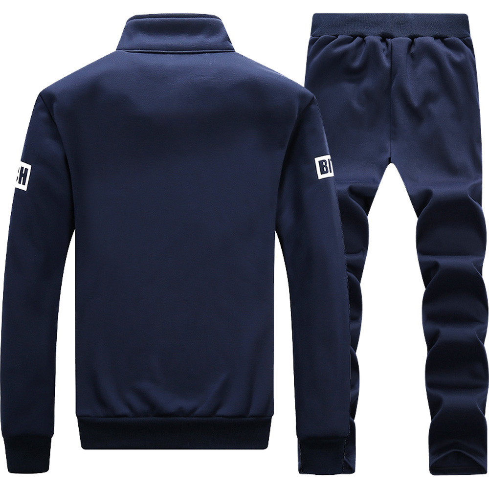 Men Autumn Winter Tracksuit Coat Men Sport Top Pants Zipper Sportswear Set Running Sports Suit Run Jackets Pants Plus Size s24 201210
