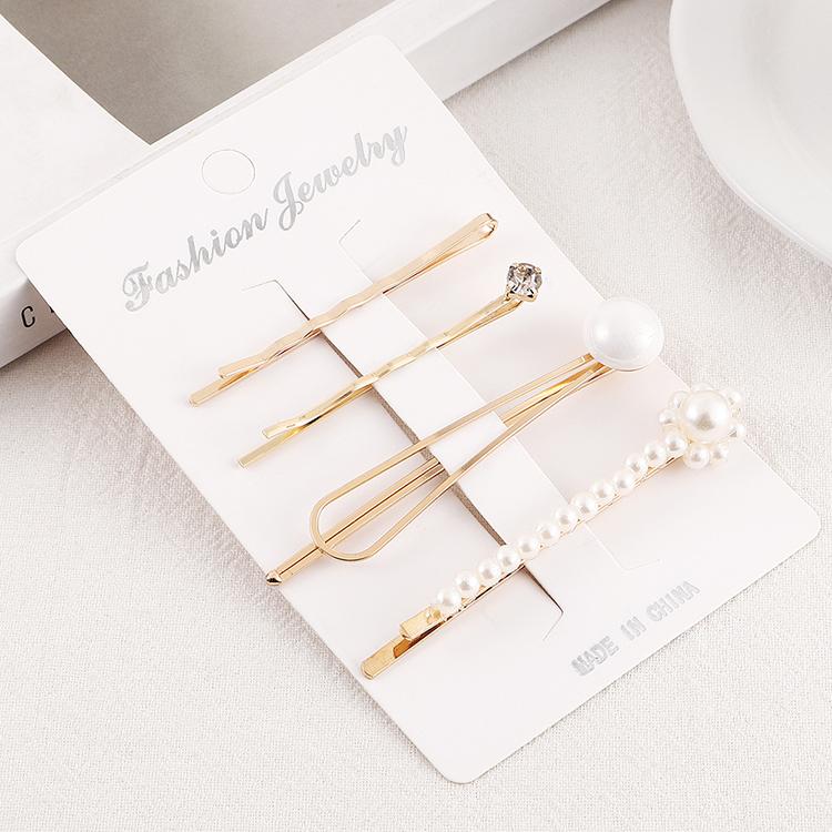 Hair Clips & Barrettes 4Pcs/Set Fashion Pearl Clip For Women Girls Elegant Beauty Styling Barrette Stick Hairpin Accessories 137941, Golden;silver
Hair Clips & Barrettes 4Pcs/Set Fashion Pearl Clip For Women Girls Elegant Beauty Styling Barrette Stick Hairpin Accessories 137941, Golden;silver