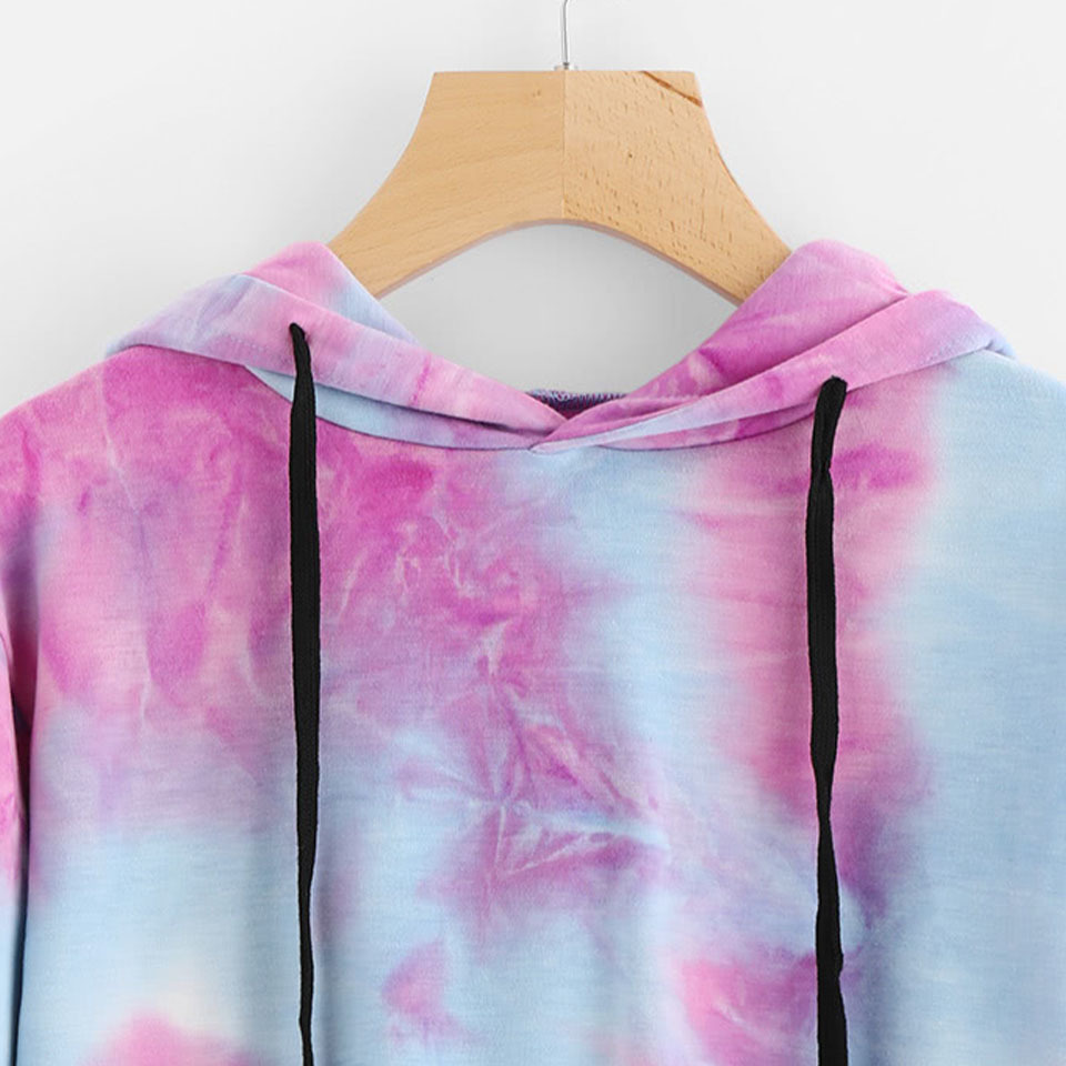 Sexy Cropped Hoodie Ombre Pullover Harajuku Fashion Short Hoodies Drawstring Women Korean Street Style Clothing Hoodie Cute T200525