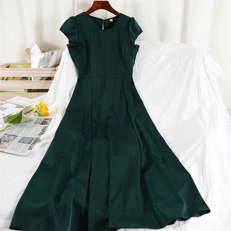 Women Chiffon Slim Midi Dress Solid Color Round Collar High Waist A-line Pullover Fashion Spring Summer MZ957 210525, Yellow
Women Chiffon Slim Midi Dress Solid Color Round Collar High Waist A-line Pullover Fashion Spring Summer MZ957 210525, Yellow