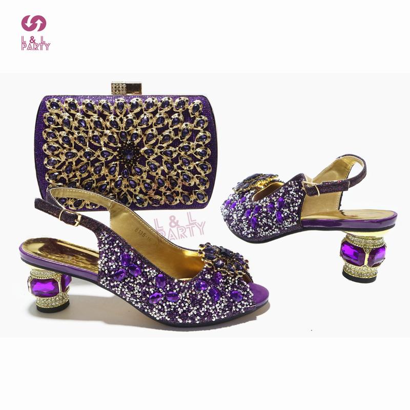 Dress Shoes Purple Design Decorate With Rhinestone Italian Women And Bag Set To Match High Quality Autumn Mature Style Pumps
Dress Shoes Purple Design Decorate With Rhinestone Italian Women And Bag Set To Match High Quality Autumn Mature Style Pumps