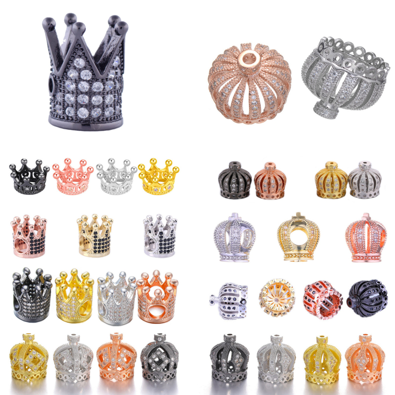 Wholesale Multiple Versions Micro Pave Copper Crown Charms for Bracelet and Necklace Making
Wholesale Multiple Versions Micro Pave Copper Crown Charms for Bracelet and Necklace Making