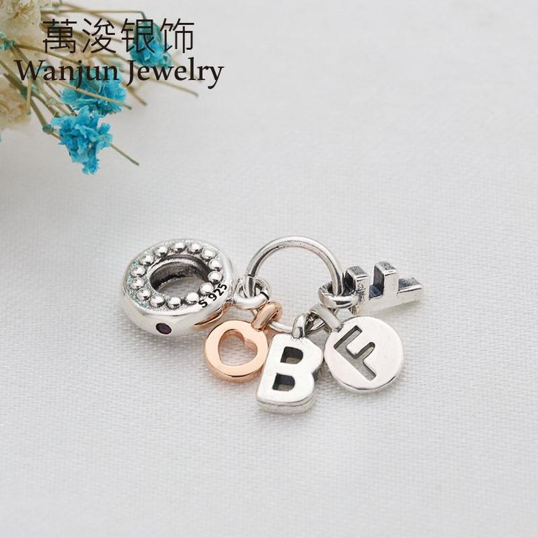 Designer Jewelry 925 Silver Bracelet Charm Bead fit Rose Gold Love Heart Best Friend Forever Slide Bracelets Beads European Style Charms Beaded Murano