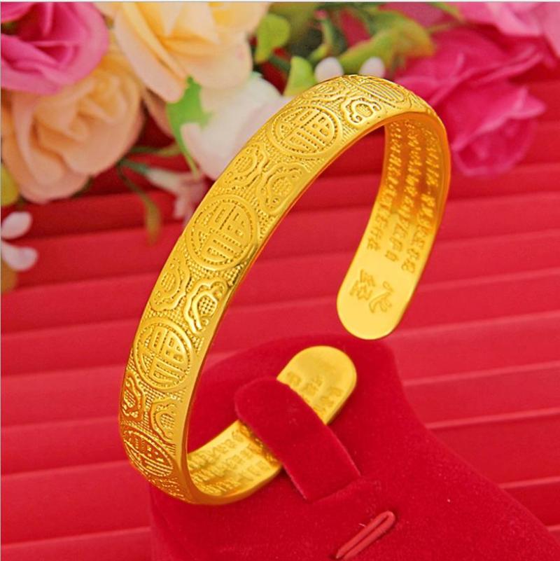 Bangle Hi CUFF 24K Gold Bracelet Fashion Buddhist Scriptures Female For Women Party Jewelry Gifts
Bangle Hi CUFF 24K Gold Bracelet Fashion Buddhist Scriptures Female For Women Party Jewelry Gifts