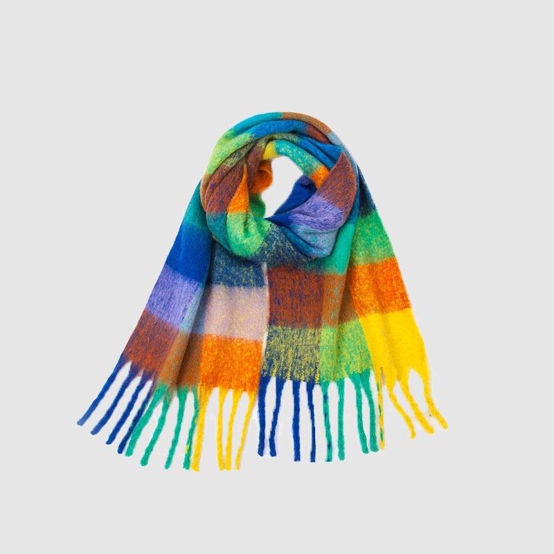Scarves Women Sacrf Brand Cashmere Colorful Winter Scarf Designer Blanket Type Colour Chequered Tassel Imitated
Scarves Women Sacrf Brand Cashmere Colorful Winter Scarf Designer Blanket Type Colour Chequered Tassel Imitated