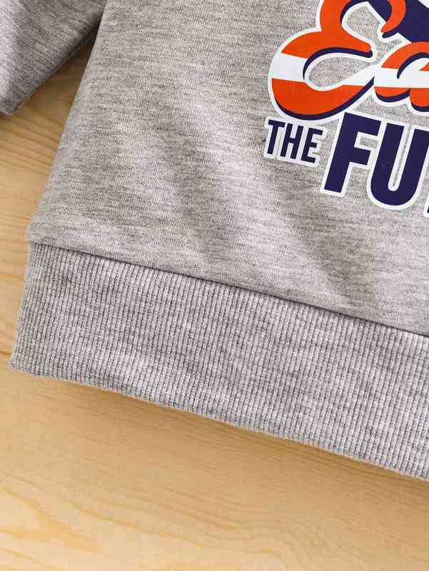 Baby Earth & Letter Graphic Sweatshirt SHE