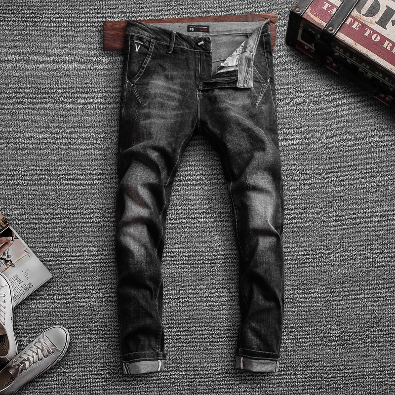2021 New Fashion Streetwear Men Jeans Vintage Black Elastic Slim Fit Casual Denim Pencil Pants Korean Style Designer Cotton Long Trousers 69
2021 New Fashion Streetwear Men Jeans Vintage Black Elastic Slim Fit Casual Denim Pencil Pants Korean Style Designer Cotton Long Trousers 69