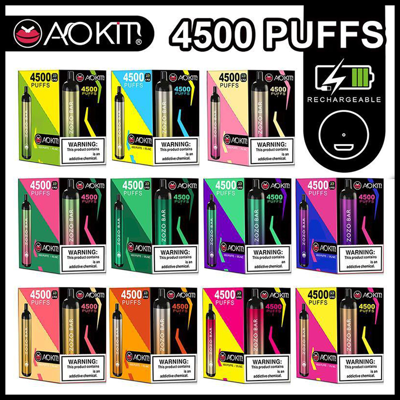 Original Aokit ZOZO BAR Disposable E-cigarettes Device 4500 Puffs 2200mAh Rechargeable Battery 15.8ml Prefilled Cartridge Pod Vape Pen Vs Air bar Max
Original Aokit ZOZO BAR Disposable E-cigarettes Device 4500 Puffs 2200mAh Rechargeable Battery 15.8ml Prefilled Cartridge Pod Vape Pen Vs Air bar Max