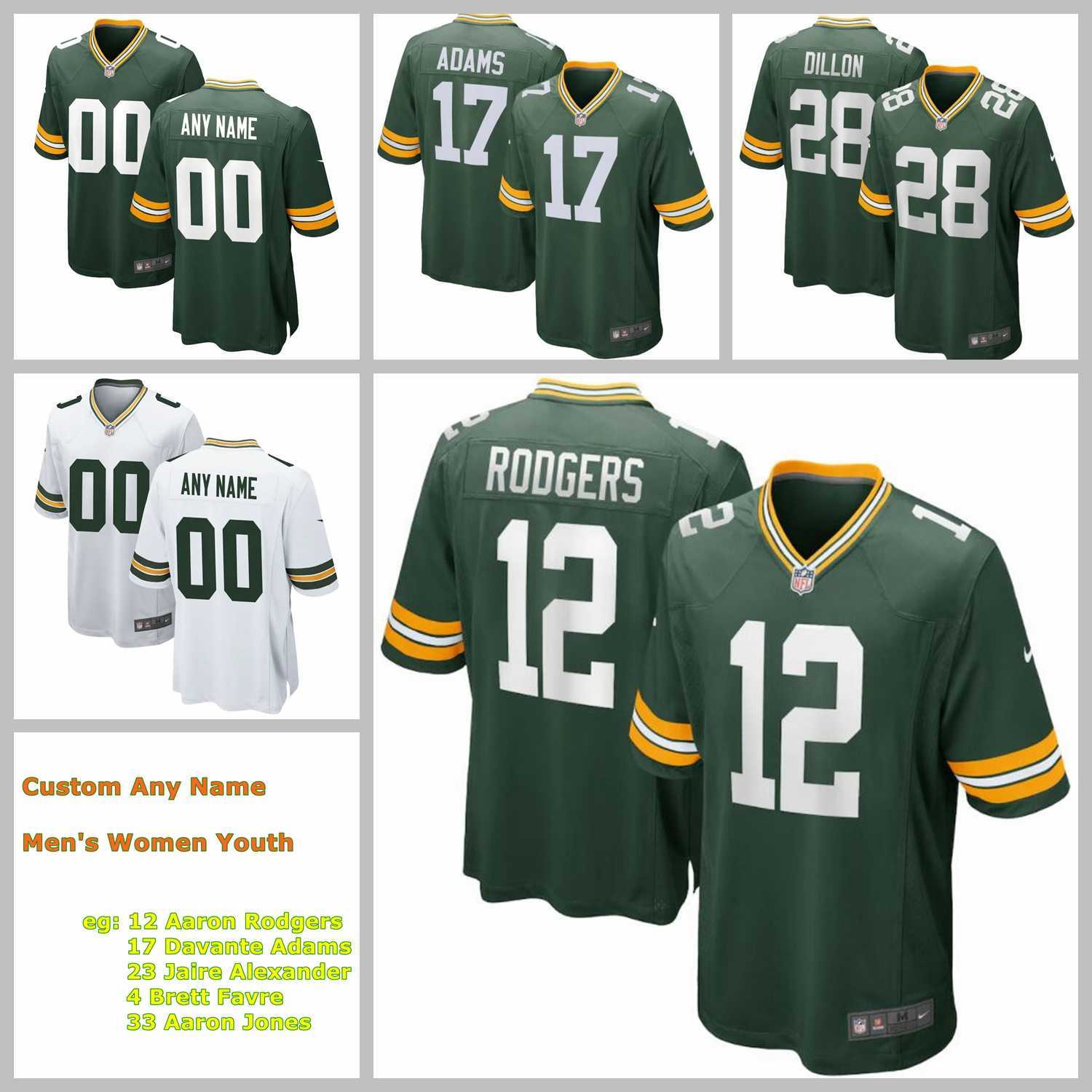 2021 American Football Jerseys Green Bay Packers Custom Jersey Charles Woodson Reggie White Jimmy Graham Aaron Jones Brett Favre Davante Adams Stitched Size S-XXXL, As photo
2021 American Football Jerseys Green Bay Packers Custom Jersey Charles Woodson Reggie White Jimmy Graham Aaron Jones Brett Favre Davante Adams Stitched Size S-XXXL, As photo