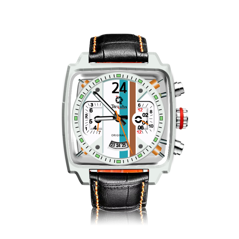 Luxury men's automatic mechanical watch REQUIN Monaco-24 hours square silver white stainless steel case full working subdial calendar BANG leather strap brand, Multi-color
Luxury men's automatic mechanical watch REQUIN Monaco-24 hours square silver white stainless steel case full working subdial calendar BANG leather strap brand, Multi-color