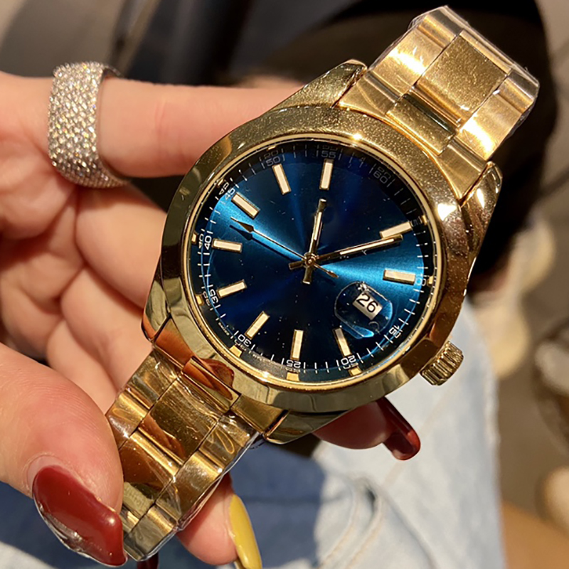 1-Business men automatic date gold watch montre de luxe steel quartz movement classic style three hands fashion designer wristwatch, Slivery;brown
1-Business men automatic date gold watch montre de luxe steel quartz movement classic style three hands fashion designer wristwatch, Slivery;brown