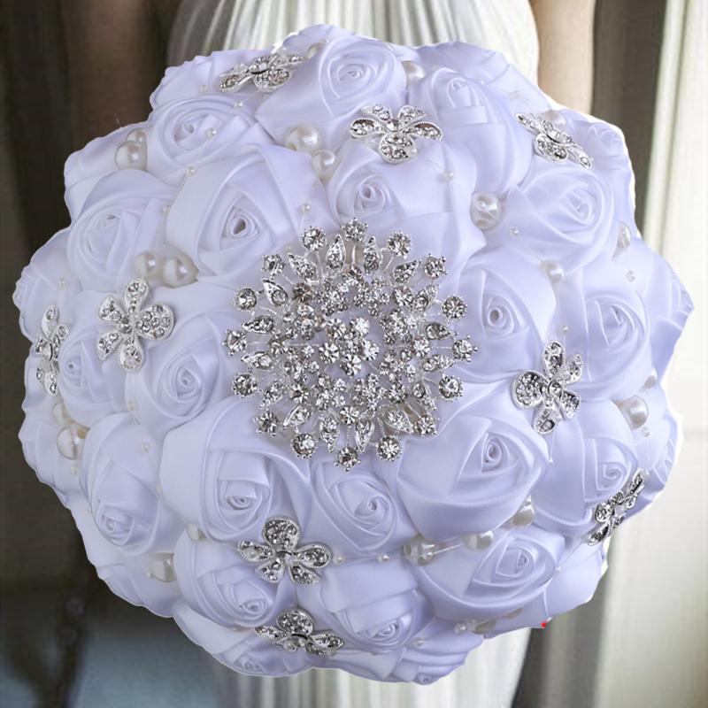 1pc/lot White Wedding Bouquet Ivory Satin Rose Artificial Flowers Brooch Marriage Rhinestone Bridal Bridesmaid Bouquets, R1
1pc/lot White Wedding Bouquet Ivory Satin Rose Artificial Flowers Brooch Marriage Rhinestone Bridal Bridesmaid Bouquets, R1