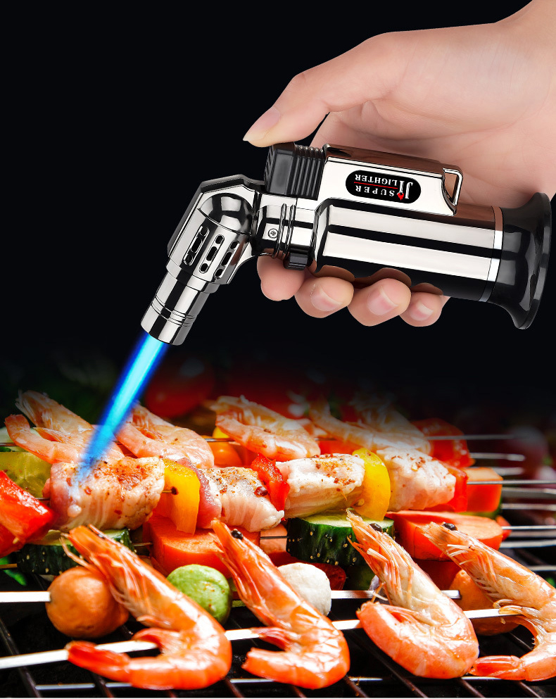 Metal Windproof Turbo Gas Smoking Accessories Kitchen Cooking Jewelry Welding Cigarettes Lighters Gadgets For Men W260202