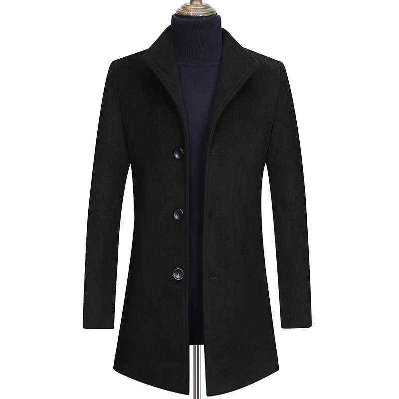 BOLUBAO Men Wool Blend Coat Fashion Winter Jacket Coats Woolen Coat Mens Overcoat Male Europe Size Trenchcoat 211119