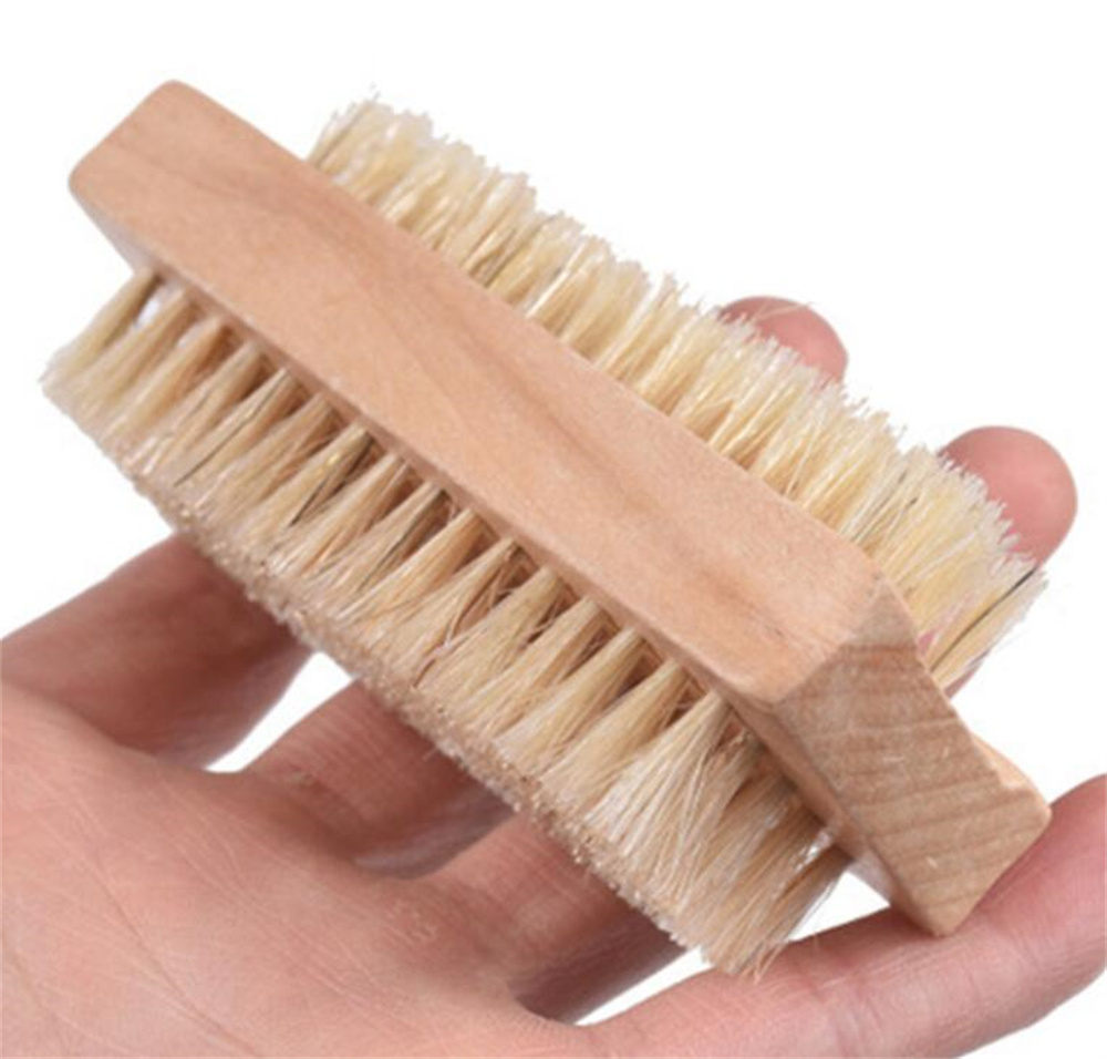 Factory Natural Pig Bristle Nail Brush Finger Hand & Foot for Cleaning Fingernail and Toenail