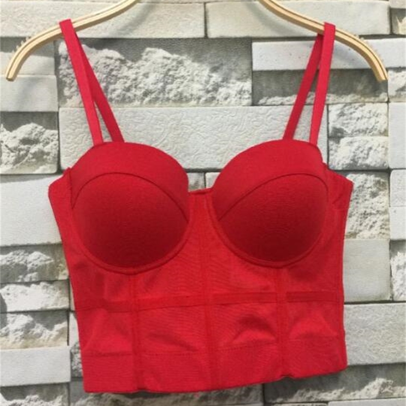 Fashion Mesh Push Up Bralet Women's Corset Bustier Corest Bra Night Club Party Cropped Top 210527