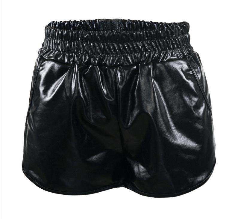 Women's Metallic Shorts Rave Dance Stage Wear Shorters Shiny Pants Yoga Sparkly Hot Outfit Elastic Waist S-XXL