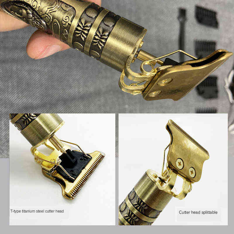 Professional Hair Clippers Barber Haircut Sculpture Cutter Rechargeable Razor Trimmer Adjustable Cordless Edge for Men 220112