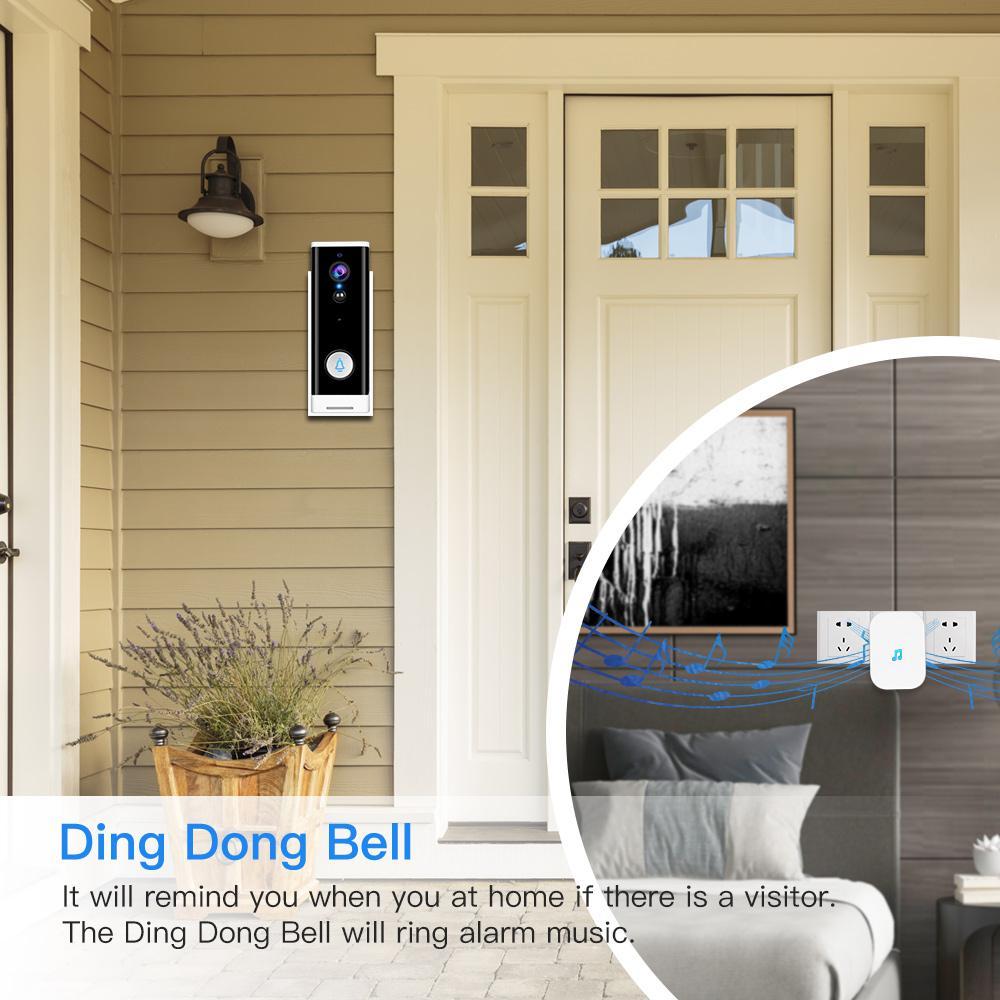 Tuya Smart Life WiFi Video Doorbell Waterproof Wireless Camera Night Vision APP Control Call Intercom Video-Eye Apartments Door Bell Ring For Phone Ho