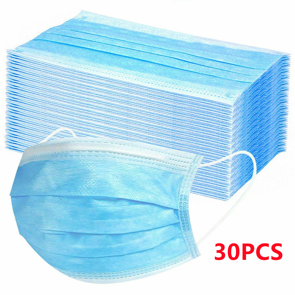 50/100/200 PC disposable mask industrial 3Ply earrings reusable masks fashion fabric sanitary sun protection