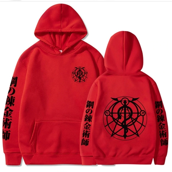 Fashion Cloth Fullmetal Alchemist Hoodie Long Sleeve Casual Loose Print Uniex Y0809
