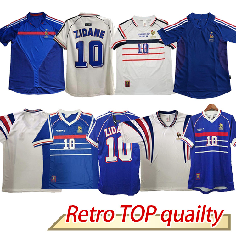 04 02 98 96 00 06 07 RETRO 2002 ZIDANE soccer jerseys HENRY MAILLOT DE FOOT FrAnce 1996 2004 Football Trezeguet away finals 2006 white 2000 от DHgate WW