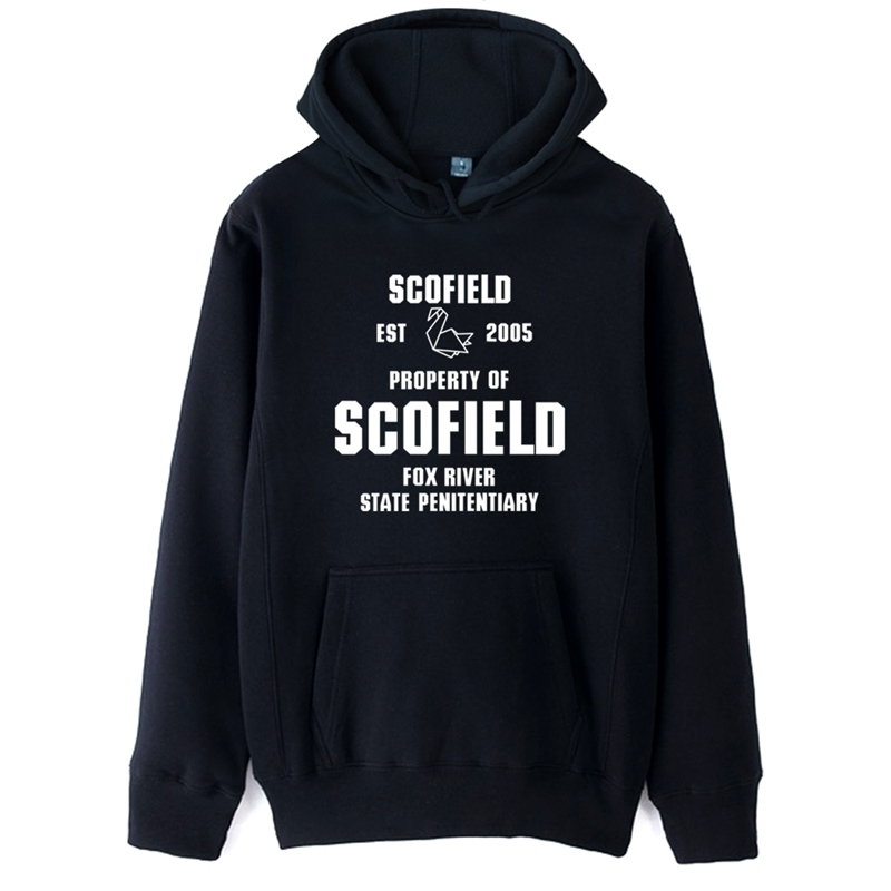 Prison Break Paper Crane EST 2005 Scofield Fox River Man Boy Hoodie Autumn Winter Fleece Couple Clothes ZIIART 201020