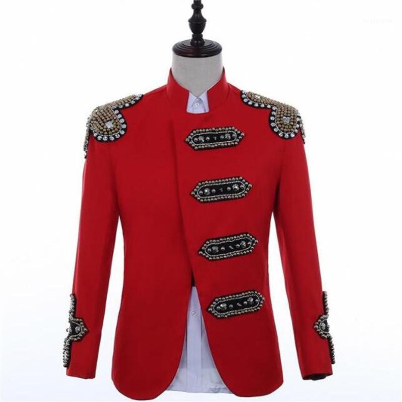 Men Red Suits Designs Stage Costumes For Singers Fashion Sequin Blazer Dance Clothes Jacket Dress Punk Stand Collar Men's & Blazers
Men Red Suits Designs Stage Costumes For Singers Fashion Sequin Blazer Dance Clothes Jacket Dress Punk Stand Collar Men's & Blazers